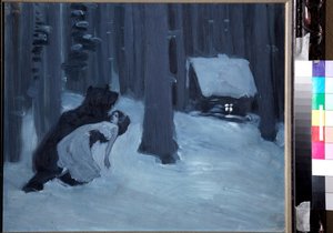 ""Le reve de Tatiana"" (Tatyanas drøm) Illustration pour ""Eugene Oneguine"" roman d