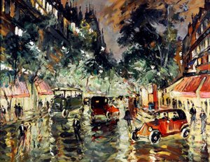 Rainy Night in Paris af Korovin, Konstantin Alexeyevich (Constantin Korovin) (1861-1939)