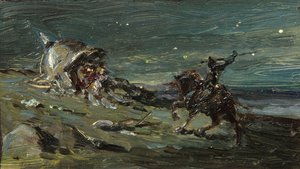 Scenedesign til operaen Ruslan og Lyudmila af M. Glinka af Konstantin Alekseevich Korovin