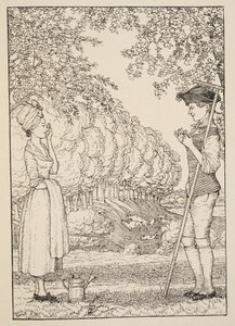 Den lykkelige aftale, 1918 af Konstantin Andreevic Somov