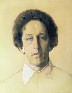 Portræt af Alexander Alexandrovich Blok (1880-1921) af Konstantin Andreevic Somov