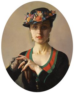 Portræt af en dame, 1936 af Konstantin Andreevic Somov