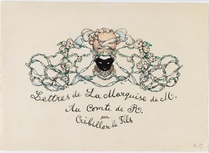 Miniaturebillede fra Le Livre de la Marquise, 1907. af Konstantin Andreevic Somov