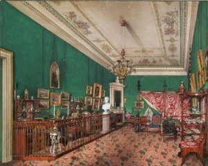 Interiør af Vinterpaladset. Storprinsesse Maria Nikolajevnas soveværelse, 1837