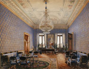 Interiør af Vinterpaladset. Storprinsesse Maria Nikolajevnas tegnestue, 1837