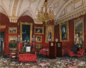 Interiør af Vinterpaladset. Studiet af storprinsesse Maria Nikolayevna, slutningen af det 19.