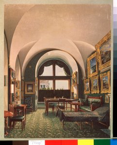 Det lille studie af kejser Nicholas I i Vinterpaladset i Skt. Petersborg - Værk Konstantin Andreyevich Ukhtomsky (Constantin Oukhtomsky) (1818 -1881), aqua af Konstantin Andreyevich Ukhtomsky