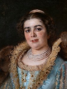 Portræt af Varvara Alekseevna Morozova af Konstantin E Makovskij
