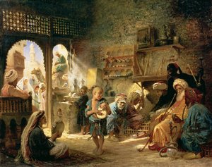Kaffehus i Cairo, 1870