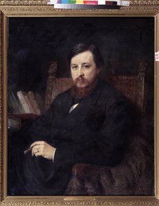 Portræt af komponisten Mikhail P. Azanchevsky (Azanchevsky) (1839-1881) (Portræt af komponisten M.P.Azanchevsky). Maleri af Konstantin Yegorovich Makovsky (Constantin Makovsky) (1839-1915), olie på lærred af Konstantin Egorovich Makovsky