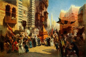 Return of the Holy Carpet fra Mekka til Cairo, 1876, 1965. af Konstantin Egorovich Makovsky