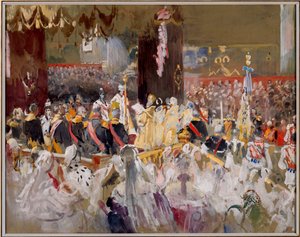 Kroningen af kejser Nicholas II i Assumption Cathedral) af Konstantin Egorovich Makovsky