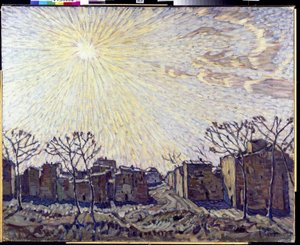 Solen - Peinture af Konstantin Fyodorovich Bogayevsky (Bogaevsky)(1872-1943). (1872-1943) Olie på lærred 1906 Regional Art Gallery, Vologda 111x138