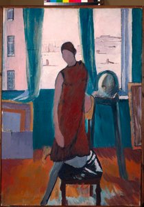 ""I værkstedet"" (I atelieret) Maleri af Konstantin Istomin (1887-1942) 1929 - Olie på lærred - Statens Tretyakov Galleri, Moskva af Konstantin Istomin