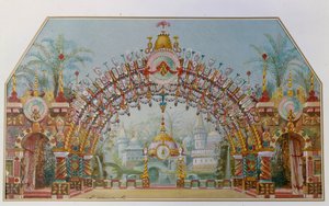 Scenedesign til balletten Nøddeknækkeren af P. Tchaykovsky, 1892 af Konstantin Matveevich Ivanov