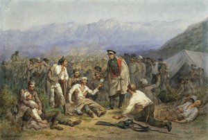 Efter slaget. Scene fra Krim-krigen af Konstantin Nikolaevich Filippov