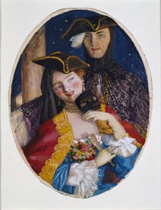 Par klædt på til et venetiansk karneval, 1930
