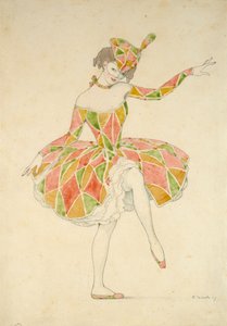 Design til Anna Pavlovas Columbine-kostume i 