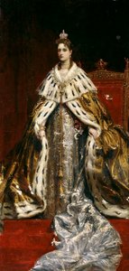 Portræt af kejserinde Alexandra Fyodorovna af Rusland 1872-1918, zar Nicholas II