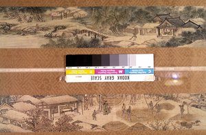 Art Coreen: landskab af de fire årstider tilskrevet Kim Tu Ryang (Tu-Ryang) (1686-1764) af Korean School