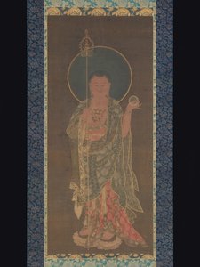 Hængende rulle af Kshitigarbha, 1300-50 af Korean School