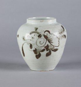Krukke med blomsterdesign, Yi-dynastiet, 1392-1910 (keramik)