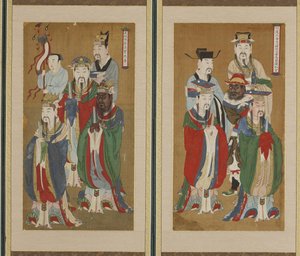 Processionsscene, Choson-dynastiet (farve på papir og silke)