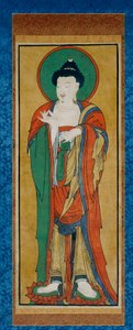 Tathagata Buddha, slutningen af 1800-tallet (hængende rulle; blæk og farve på papir) af Korean School