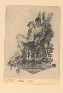 Der er ex libris til István Luszt Eks teatralsk dr. István Lustig (titel på objekt)