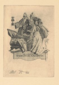 Ex libris er Sándor Turóczi Ex libris Sándor Turóczi (titel på objekt)