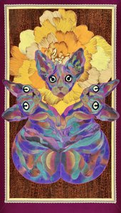 Farverig Sphynx-blomst