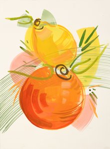 Farverige citrusfrugter