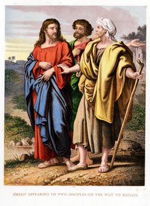 Kristus viser sig for de to disciple på vejen til Emmaus, c1860