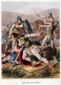 Saul og hans våbendragers død i kamp med filistrene, 1870