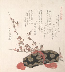 Brevkasse og blommeblomster, 1800-tallet. af Kubo Shunman