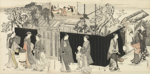 Vender tilbage fra et digtermøde, ca. 1785-89 af Kubo Shunman
