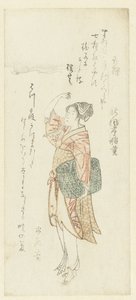 En Fisher-kvinde af Kubota Shunman (attributed to)