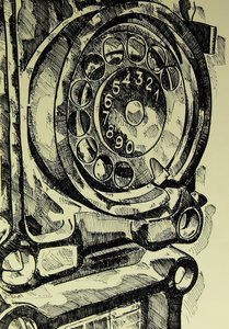 Klassisk drejetelefon af Kulik