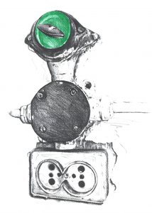 Steampunk-agtigt rumvæsen-apparat af Kulik