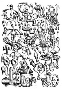 Fantastiske, surrealistiske væsener af Kulik
