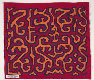 Skjortepanel (mola) (påført bomuld) af Kuna Indian Culture