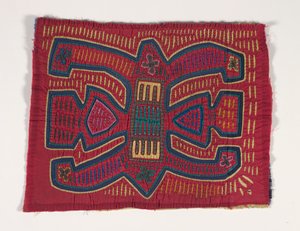 Skjortepanel (mola) (påført bomuld) af Kuna Indian Culture