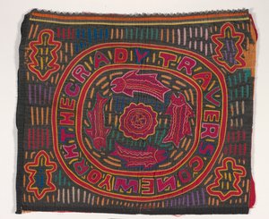 Skjortepanel (mola) (påført bomuld) af Kuna Indian Culture