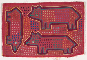 Skjortepanel (mola) (påført bomuld) af Kuna Indian Culture