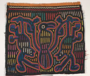 Skjortepanel (mola) (påført bomuld) af Kuna Indian Culture