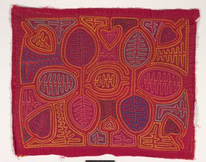 Skjortepanel (mola) (påført bomuld) af Kuna Indian Culture