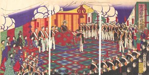 Udsigt over forfatningens udstedelse, marts 1889. af Kunitoshi
