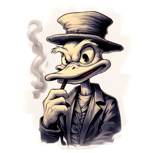 Joakim McDuck, der ryger en stor marihuana-joint 4