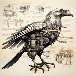 Steam mekaniske fugleplaner fra Da Vinci 2