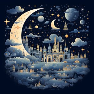 Dette er en samling af isolerede fantasy-illustrationer af himmelelementer 3